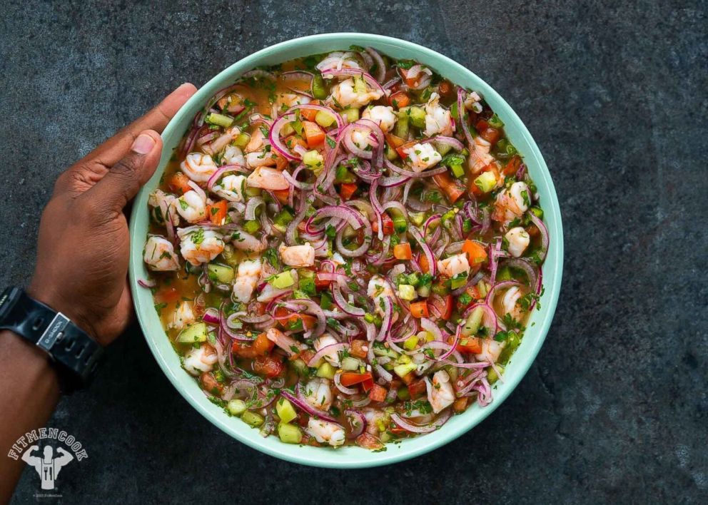 PHOTO: Kevin Curry's low-carb shrimp ceviche.