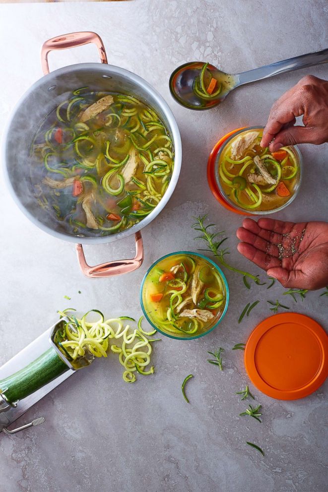 PHOTO: Kevin Curry's chicken zoodle soup.