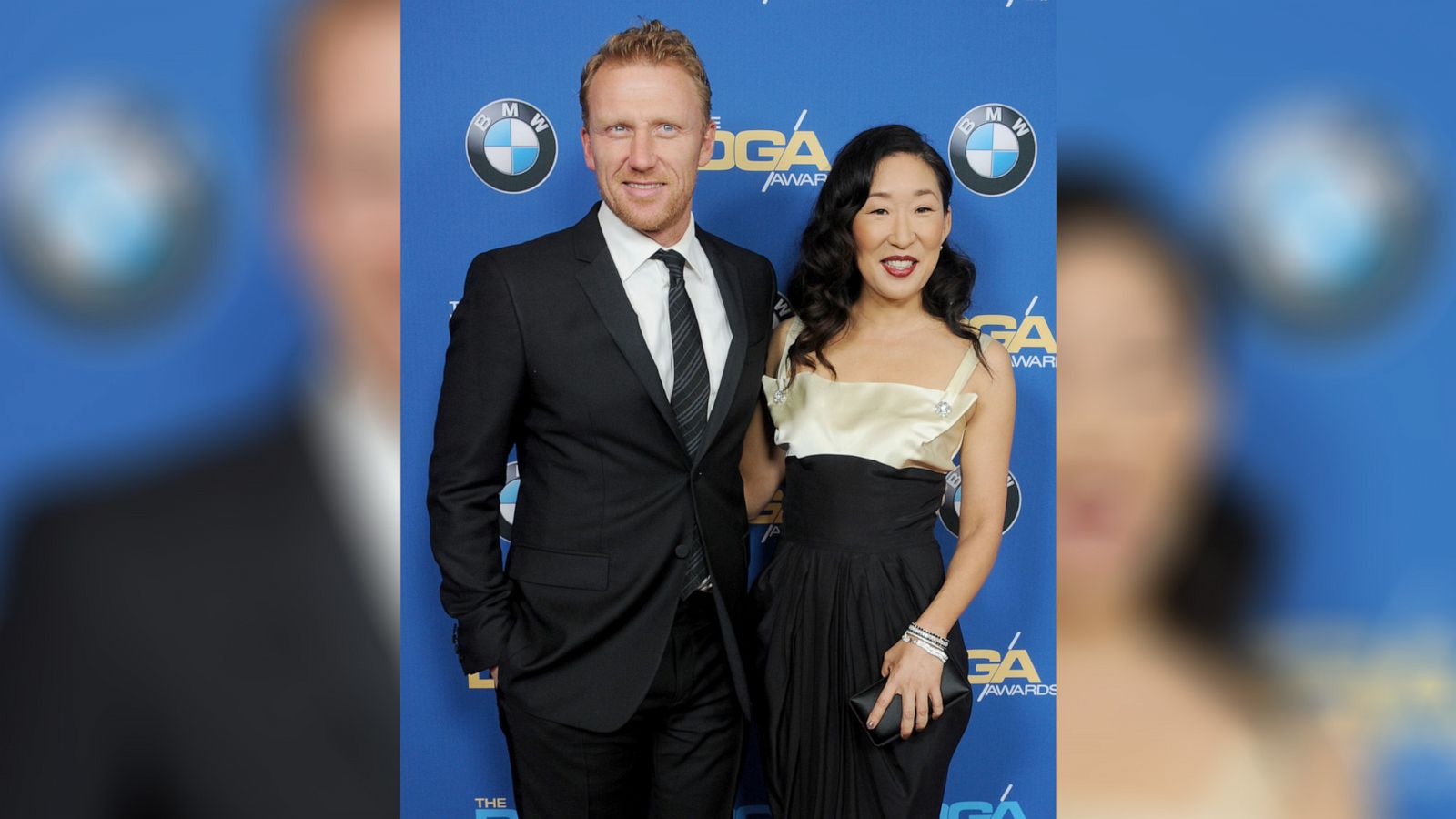 PHOTO: Actors Kevin McKidd and Sandra Oh arrive at the 66th Annual Directors Guild Of America Awards at the Hyatt Regency Century Plaza, Jan. 25, 2014, in Century City, Calif.