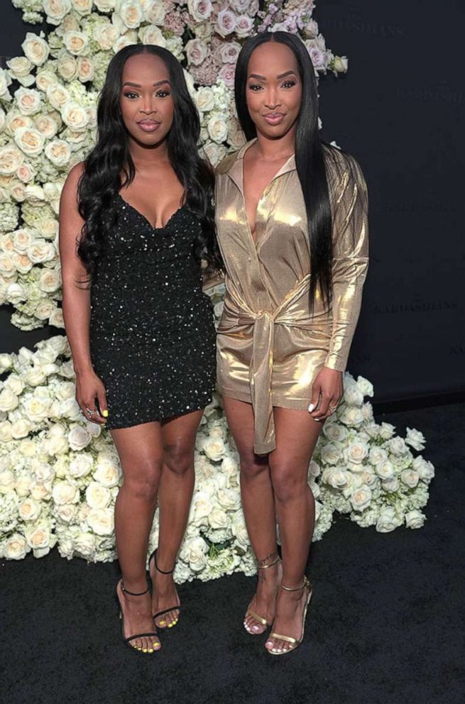 PHOTO: Khadijah Haqq McCray and Malika Haqq attend the Los Angeles premiere of Hulu's new show "The Kardashians" at Goya Studios on April 7, 2022 in Los Angeles.