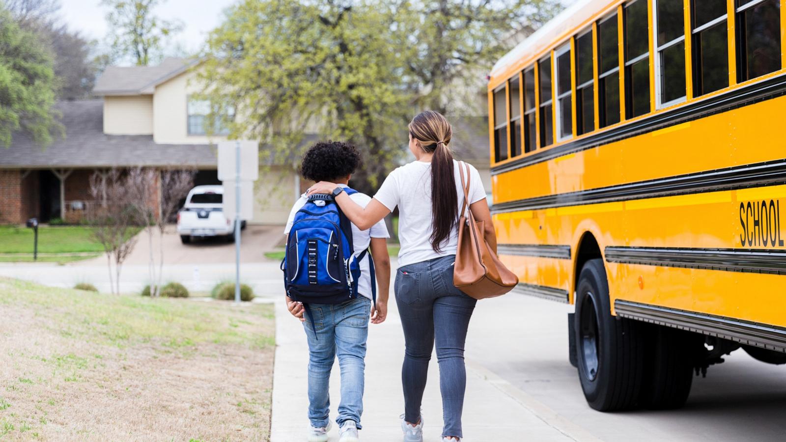 PHOTO: A child and their mom walk in this undated stock photo.