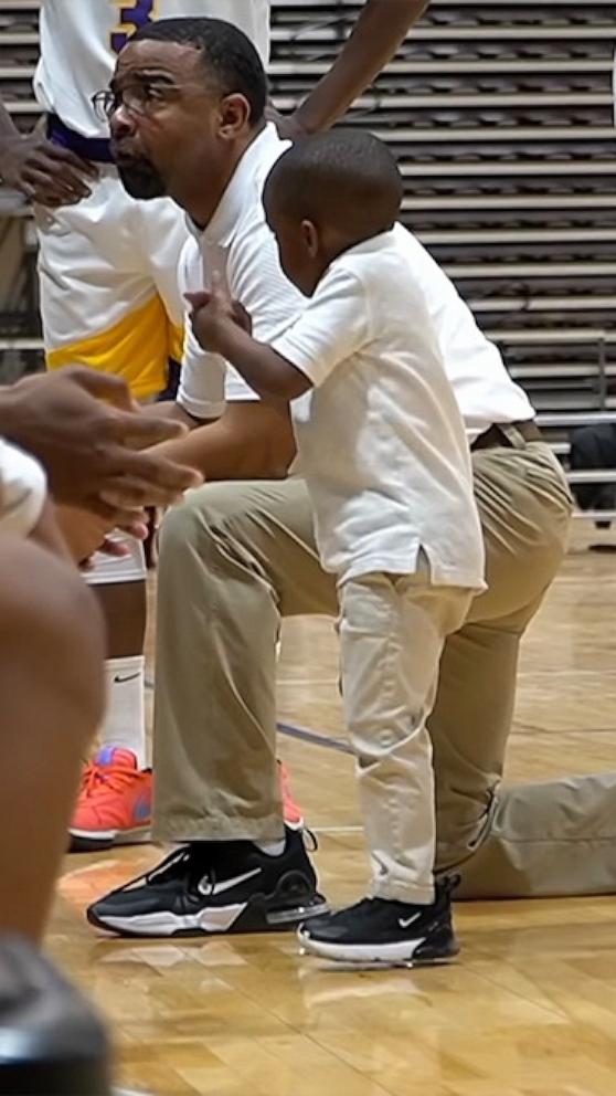 4-year-old assistant basketball coach goes viral for animated
