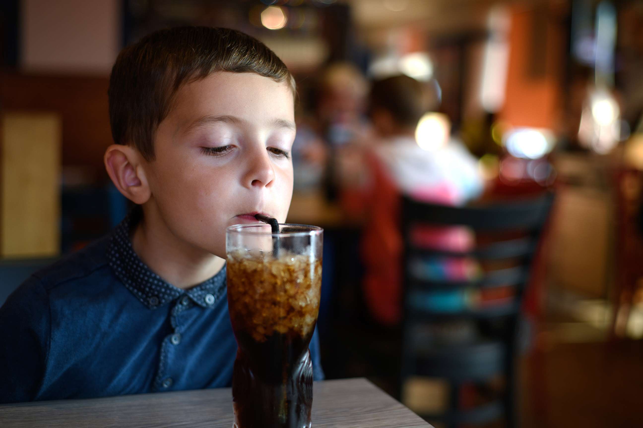 PHOTO: A child drinks from a straw in this undated stock photo.