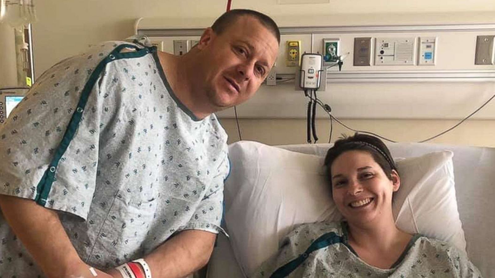 PHOTO: Old Monroe police officer Ryan Armistead, 33, of Missouri, is photographed with Abbie Dunkle, 35, of Highland, Illinois. Dunkle donated her kidney to Armistead on Jan. 22.