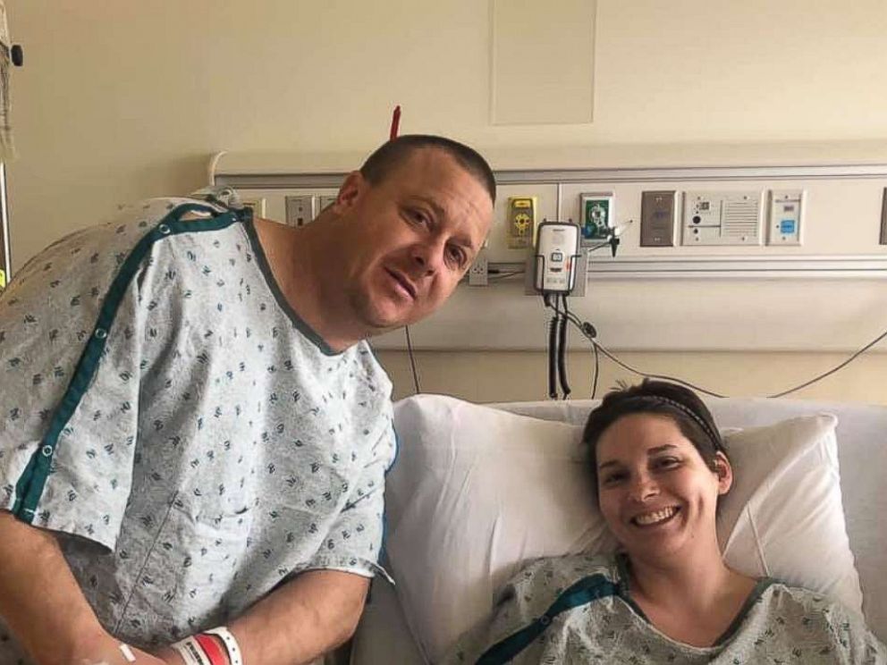 PHOTO: Old Monroe police officer Ryan Armistead, 33, of Missouri, is photographed with Abbie Dunkle, 35, of Highland, Illinois. Dunkle donated her kidney to Armistead on Jan. 22.