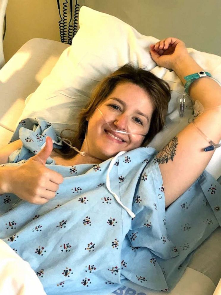 PHOTO: Annie York, 34, told “GMA” she hopes her story inspires others to donate. “Any amount of small pain and discomfort now is just temporary, but what it will do for that person’s life and for other people’s lives, that will go on forever.”
