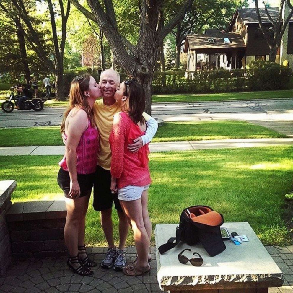 PHOTO: Bethany and Hannah Goralski are pictured in this undated photo with their father before he passed away.