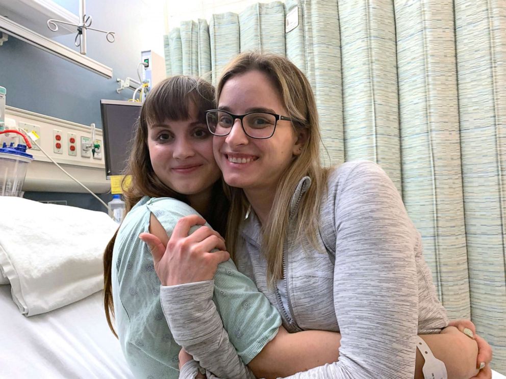 PHOTO: In this undated photo, Hannah Goralski (left) is pictured with her sister before she underwent surgery to donate her kidney.