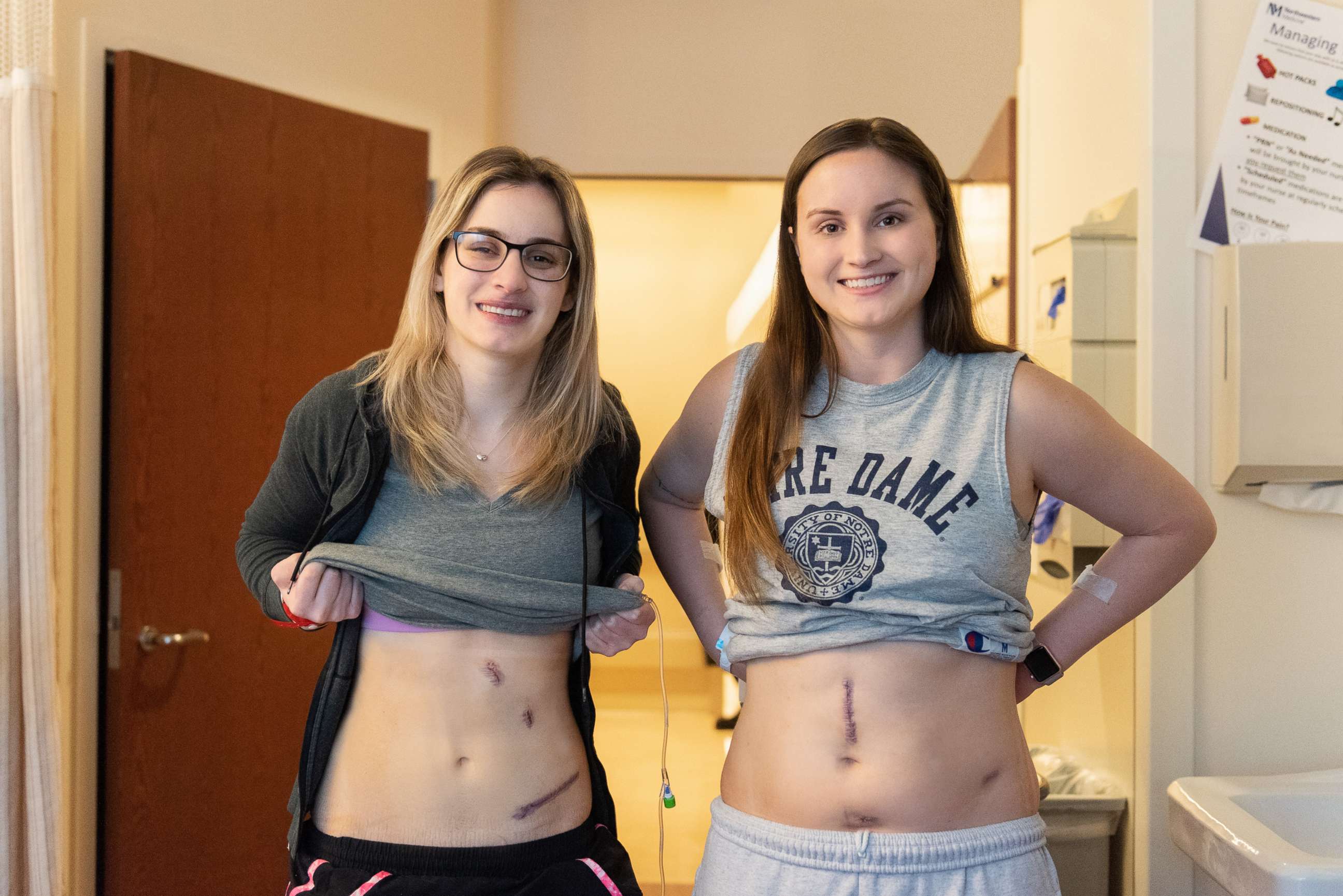 PHOTO: In this undated photo, Bethany and Hannah Goralski are shown prior to their kidney donation surgery. 