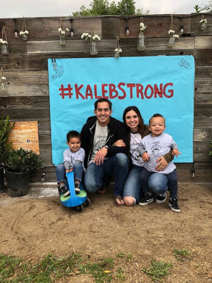 PHOTO: Kaleb Perry, 2, is seen with his parents, Mandy and Kevin Perry, and brother, Jet, 3, in an undated family photo.