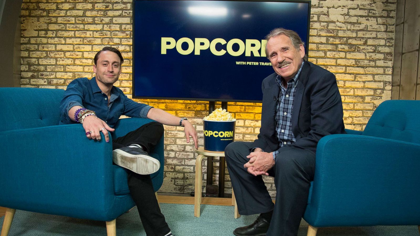 PHOTO: Kieran Culkin appears on "Popcorn with Peter Travers" at ABC News studios, August 23, 2019, in New York City.