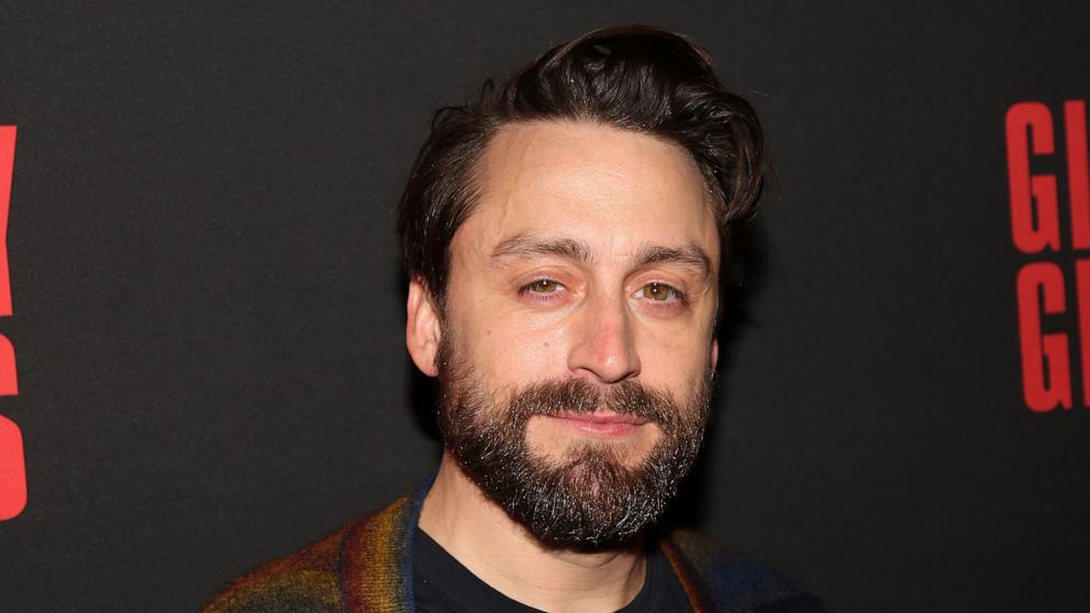 PHOTO: Kieran Culkin poses at the opening night of David Mamet's "Glengarry Glen Ross" at The Palace Theatre on March 31, 2025 in New York City.