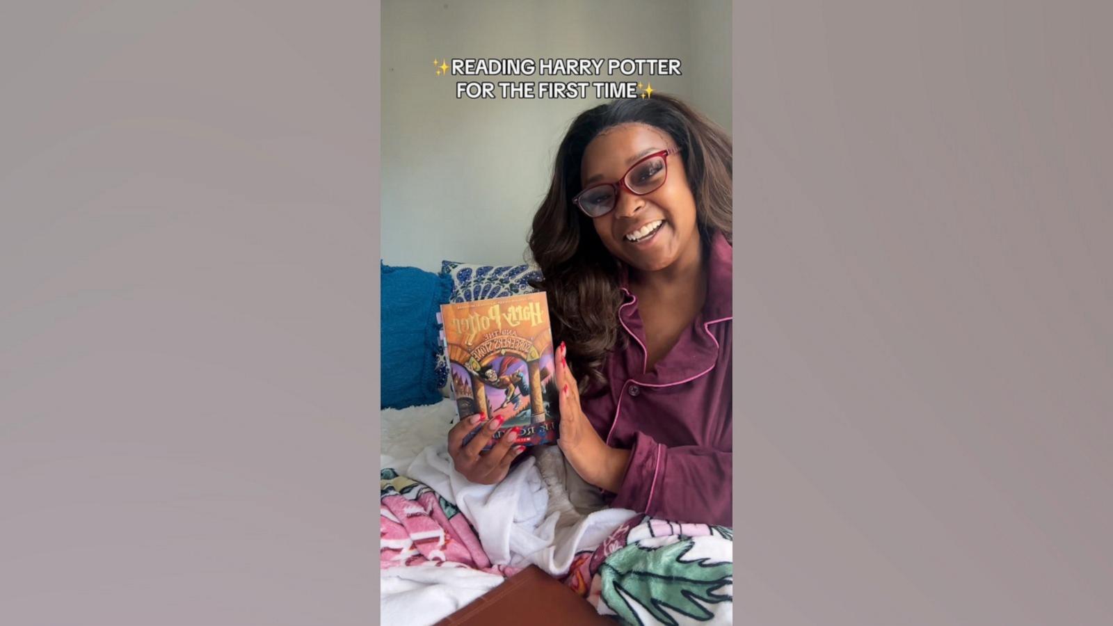 PHOTO: TikTok creator Kierra Lewis is sharing her journey online reading the Harry Potter series for the first time.