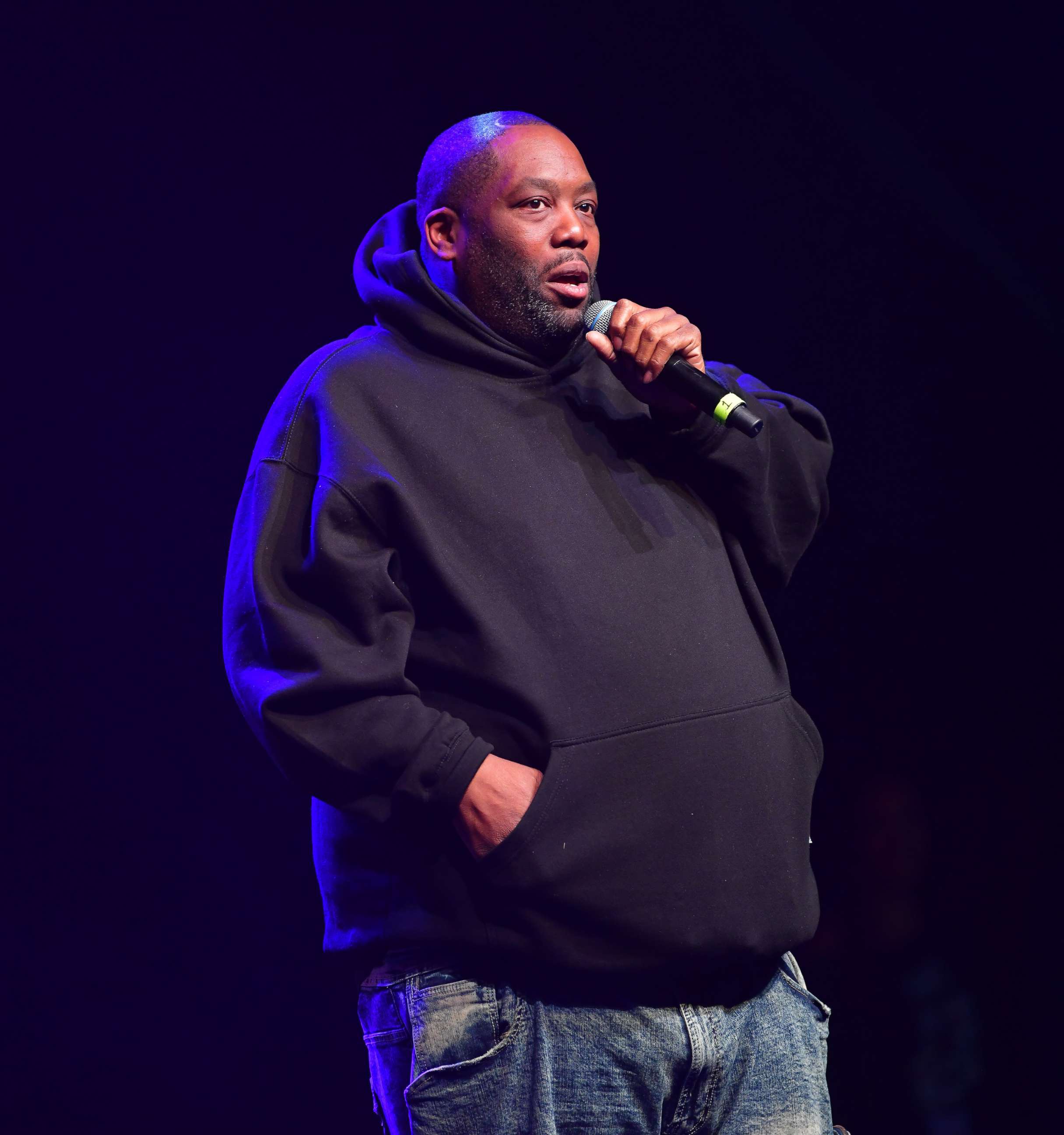 PHOTO: In this Nov. 28, 2021, file photo, Killer Mike speaks onstage at an event in Atlanta.