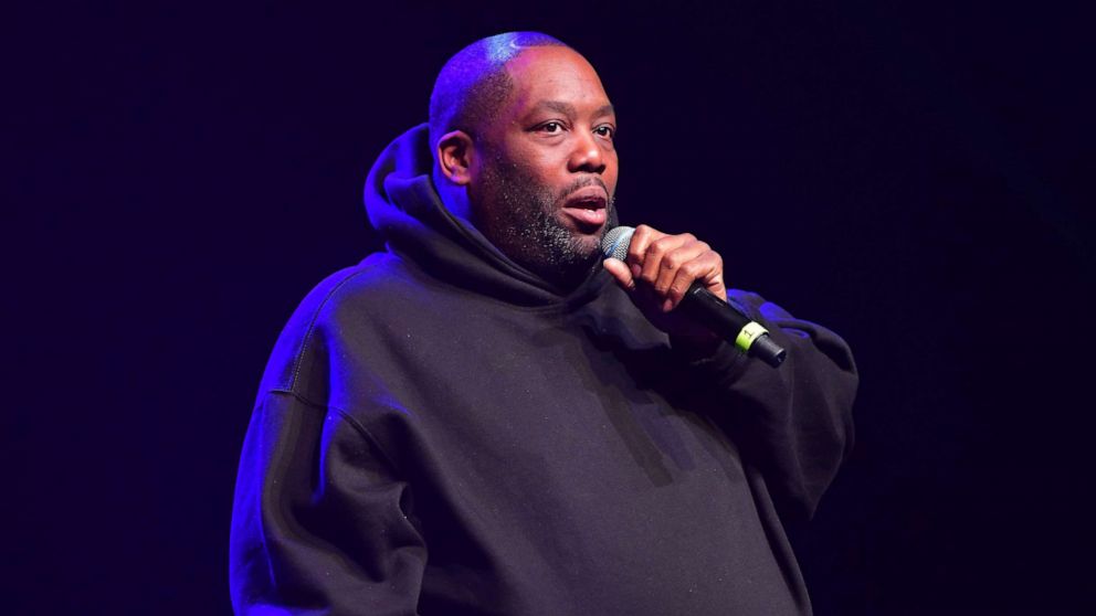 PHOTO: In this Nov. 28, 2021, file photo, Killer Mike speaks onstage at an event in Atlanta.