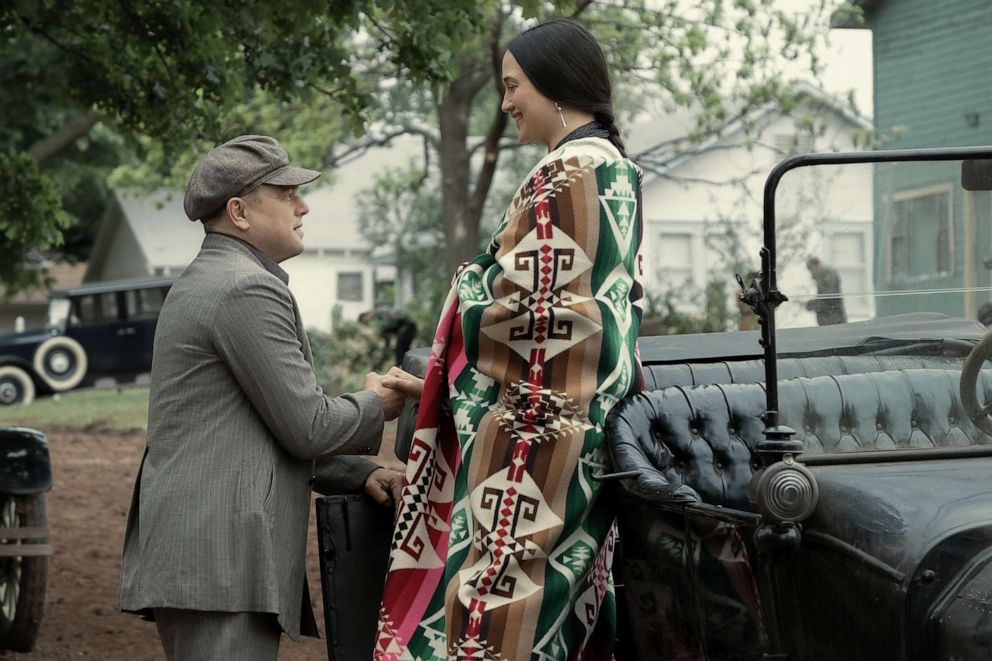 PHOTO: Leonardo DiCaprio and Lily Gladstone in "Killers of the Flower Moon," coming soon to Apple TV+.