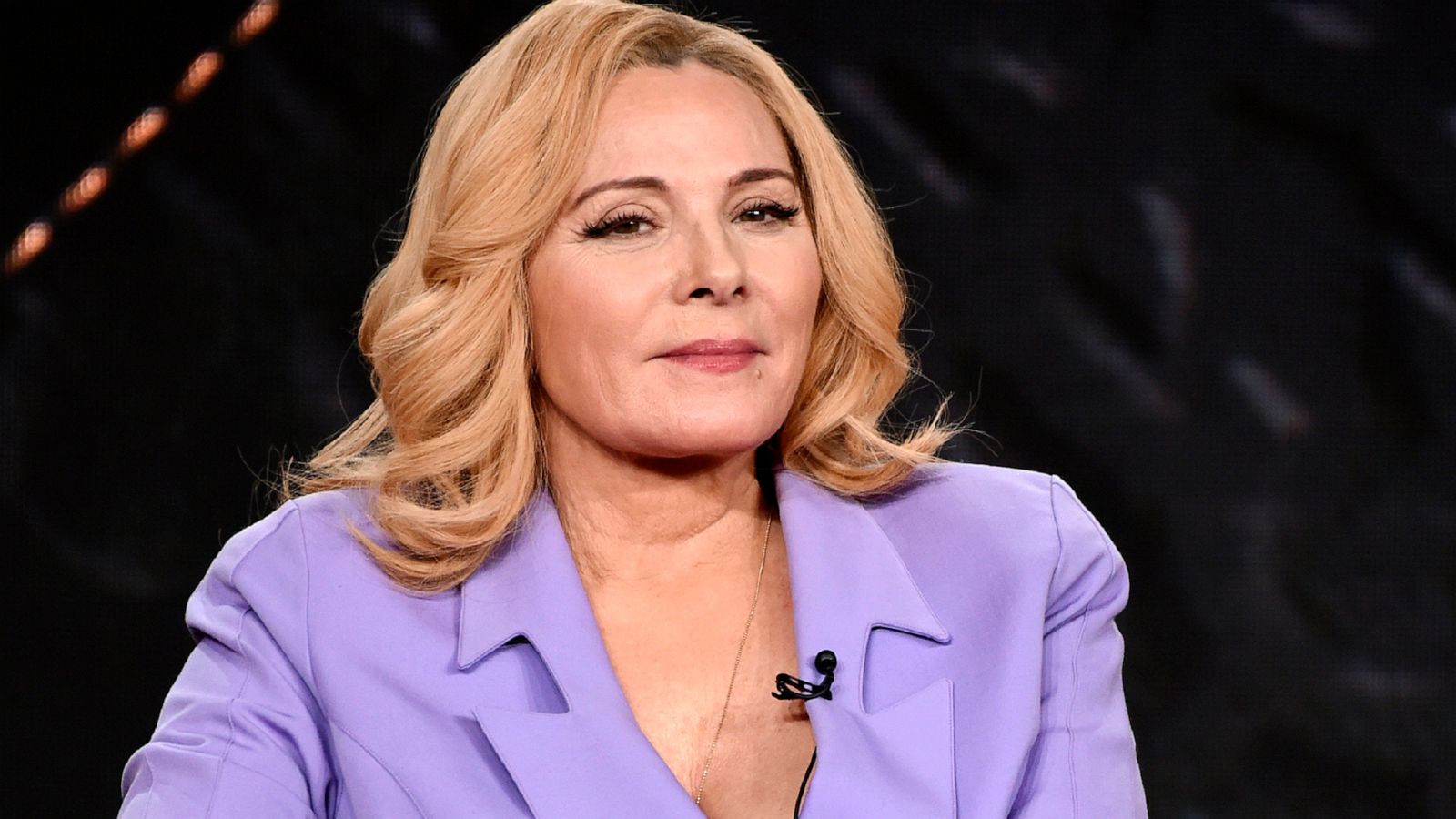 PHOTO: Kim Cattrall takes part in a panel discussion in Pasadena, Calif., Jan. 7, 2020.