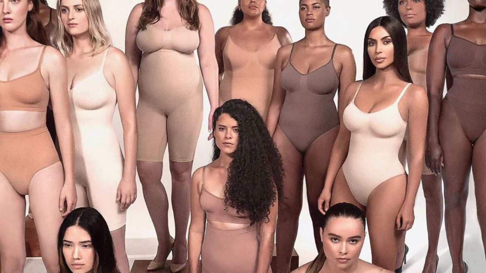 Kim Kardashian continues to plus her Skims shapewear line in new set that  highlights her curves