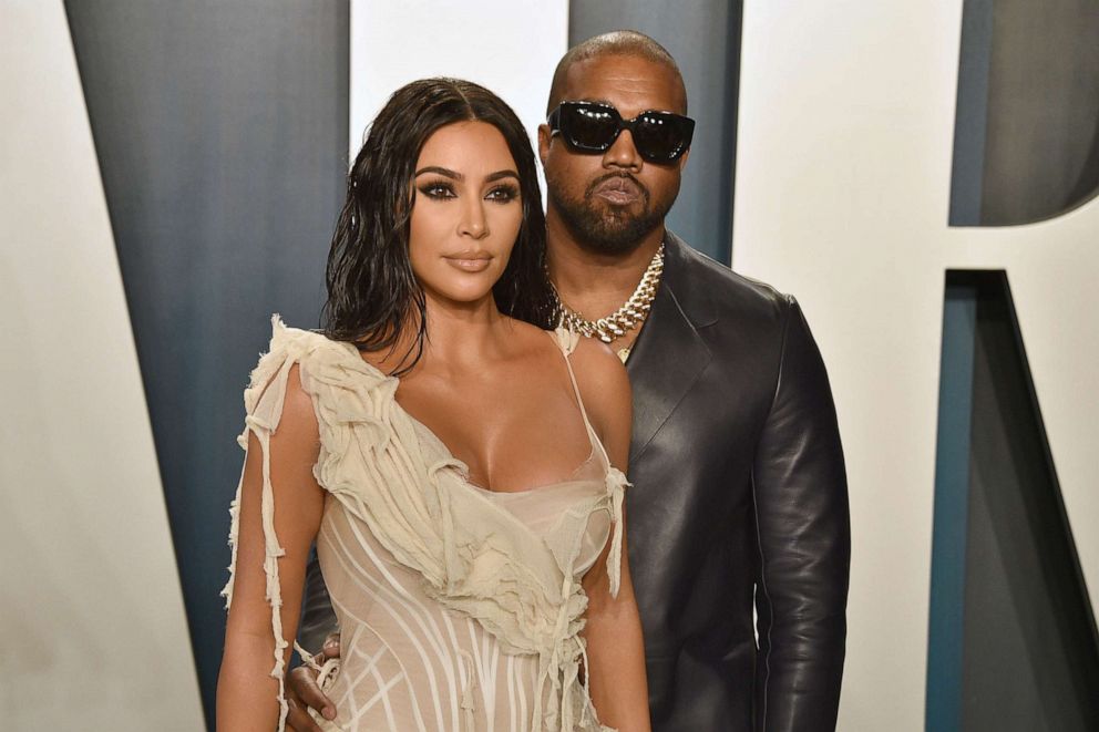 PHOTO: Kim Kardashian and Kanye West attend the 2020 Vanity Fair Oscar Party at Wallis Annenberg Center for the Performing Arts, Feb. 9, 2020, in Beverly Hills, Calif.