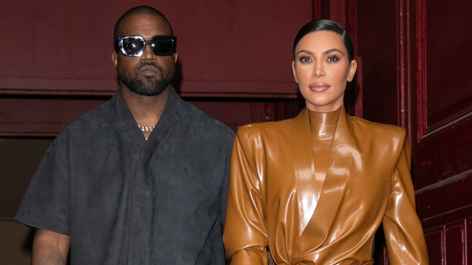 PHOTO: Kim Kardashian West and Kanye West leave Sunday Service at Theatre Des Bouffes Du Nord, March 1, 2020, in Paris.