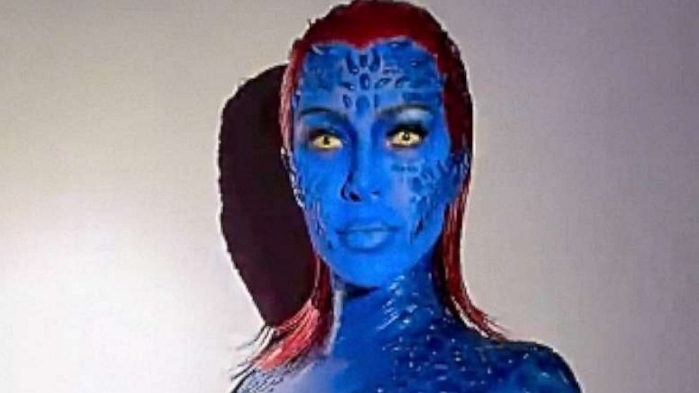 PHOTO: Kim Kardashian channeling X-Men's Mystique in an Instagram post.