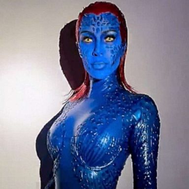 PHOTO: Kim Kardashian channeling X-Men's Mystique in an Instagram post.