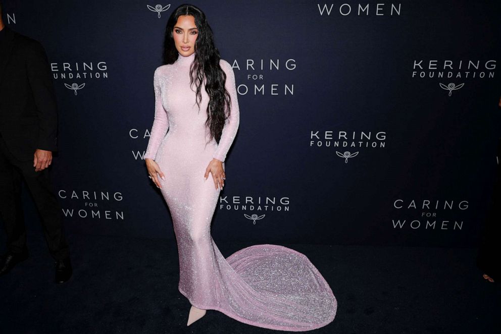 PHOTO: US media personality Kim Kardashian arrives for the Kering Foundation's second annual Caring for Women Dinner at The Pool in New York City, Sept. 12, 2023.