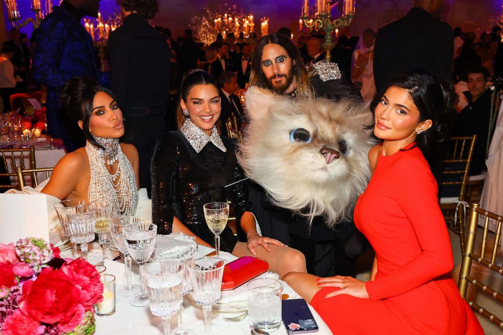 PHOTO: Kim Kardashian, Kendall Jenner, Jared Leto and Kylie Jenner attend The 2023 Met Gala Celebrating "Karl Lagerfeld: A Line Of Beauty" at The Metropolitan Museum of Art, May 1, 2023, in New York.