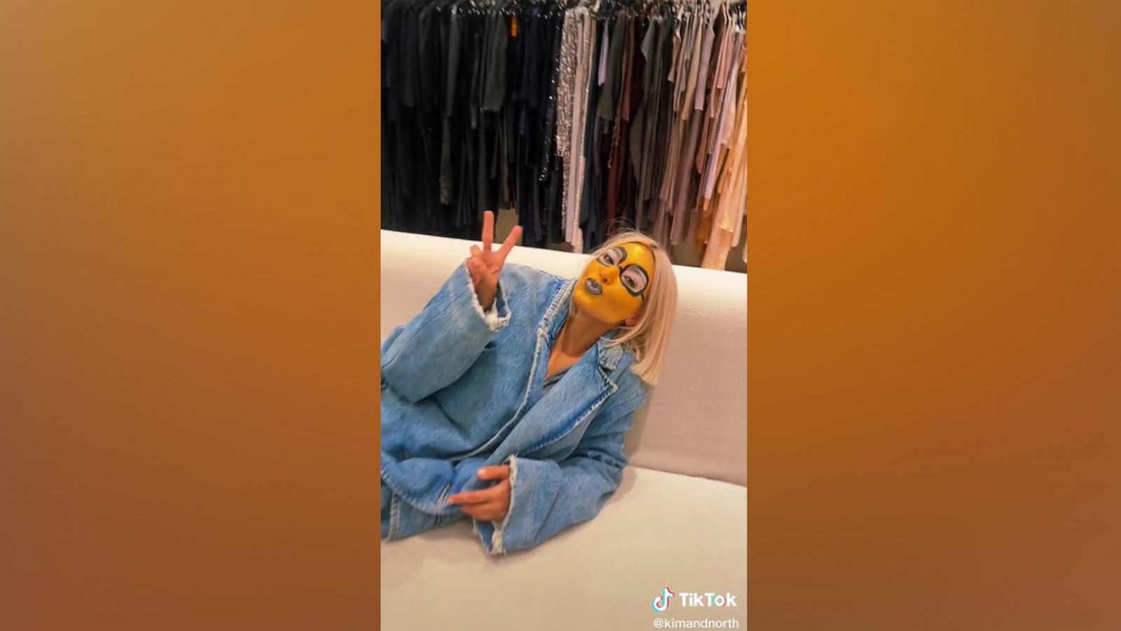 PHOTO: In this screen grab from a video posted to her TikTok account, Kim Kardashion appears as a minion.