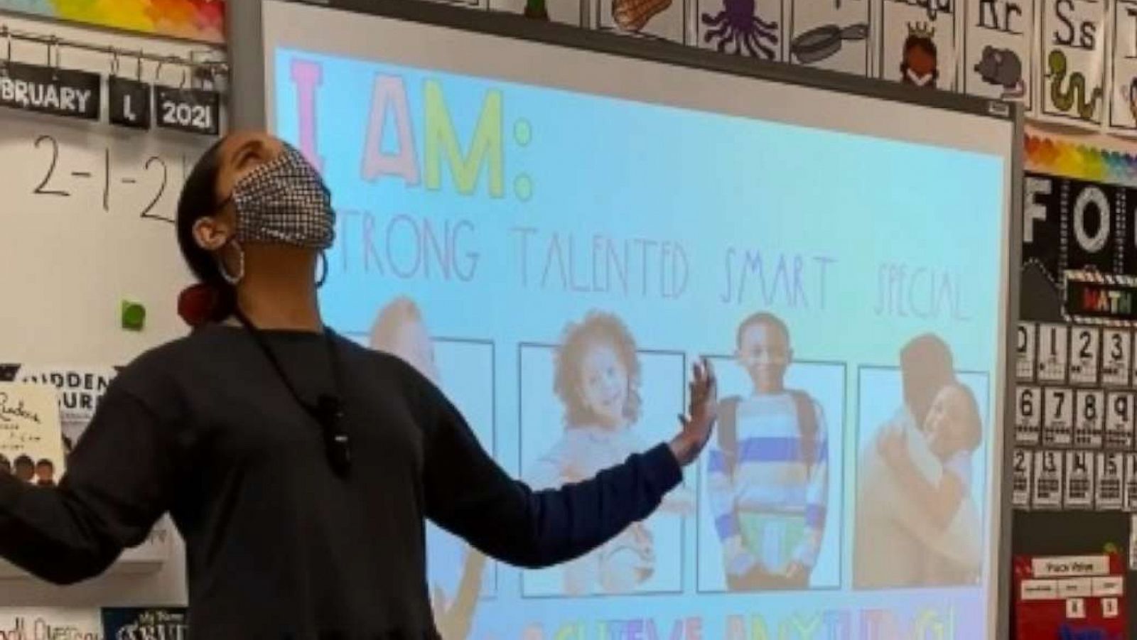 PHOTO: MoNique Waters, a kindergarten teacher at Wilcox Primary School in Twinsburg, Ohio, said she and her class recite the encouraging words during their "morning meeting," when they set the tone each day in the classroom.