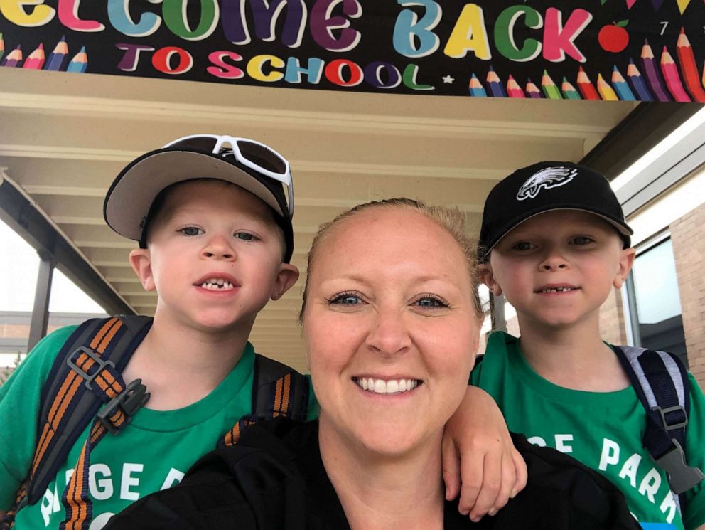 PHOTO: Brianna Cox’s twins, Colton and Keegan, are beginning kindergarten at Ridge Park Elementary School.