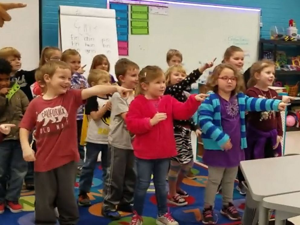 PHOTO: Students from Hickerson Elementary School in Tennessee have surprised guardian, Mr. James Anthony, with the unforgettable rendition of Happy Birthday.