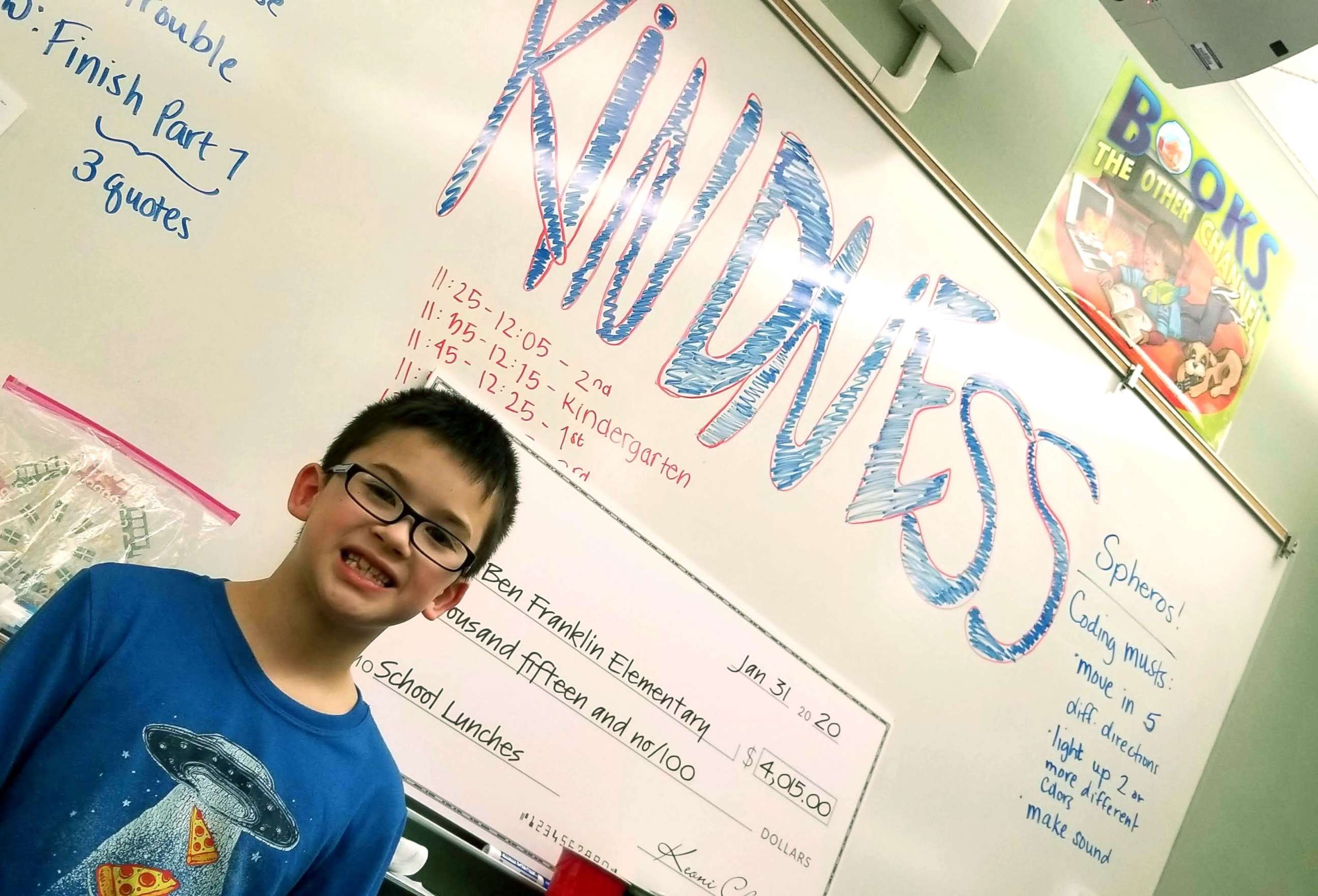 PHOTO: Keoni Ching, 8, raised more than $4,000 by making kindness keychains.