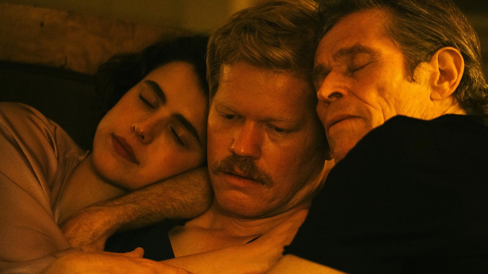 PHOTO: Margaret Qualley, Jesse Plemons and Willem Dafoe in "Kinds of Kindness."