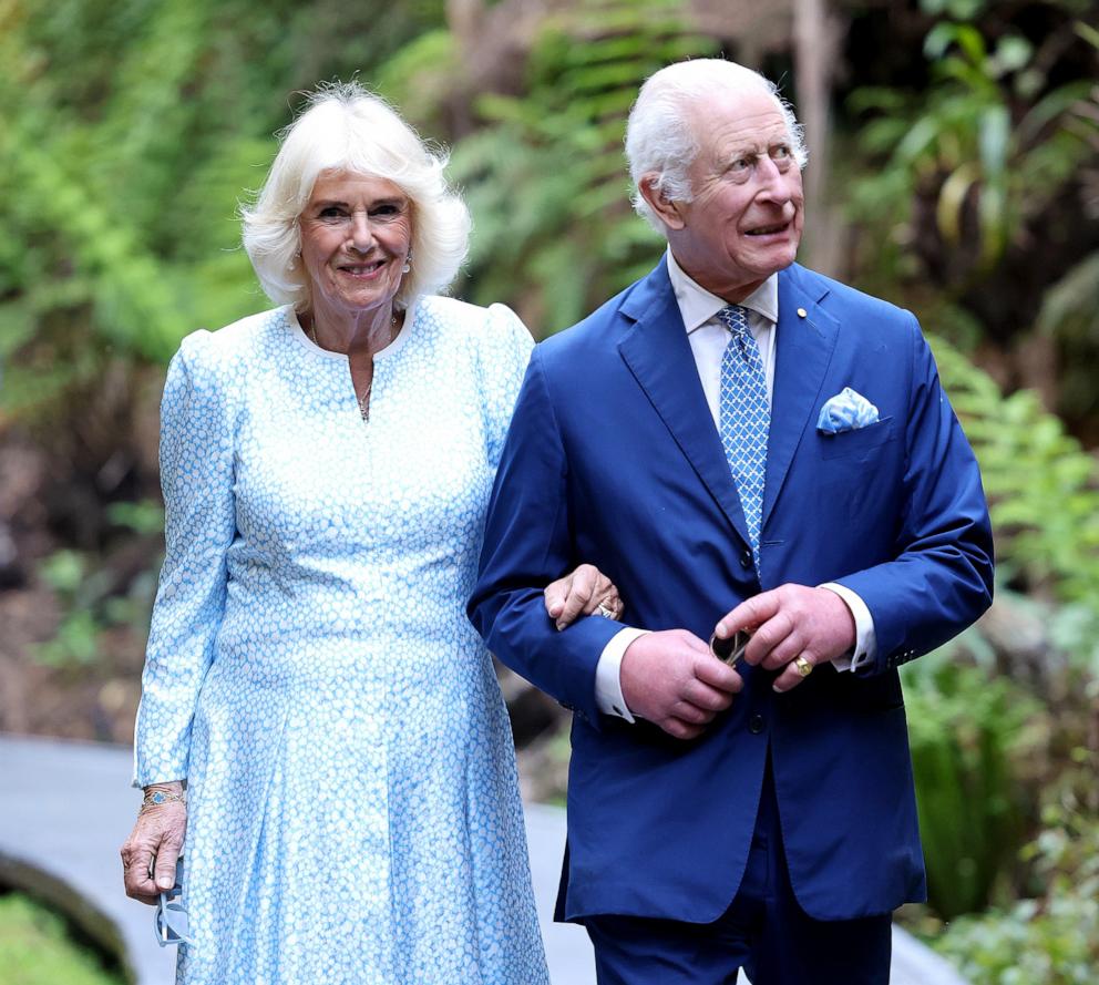 PHOTO: Queen Camilla and King Charles III visit the Australian National Botanic Gardens on Oct.21, 2024 in Canberra, Australia. 