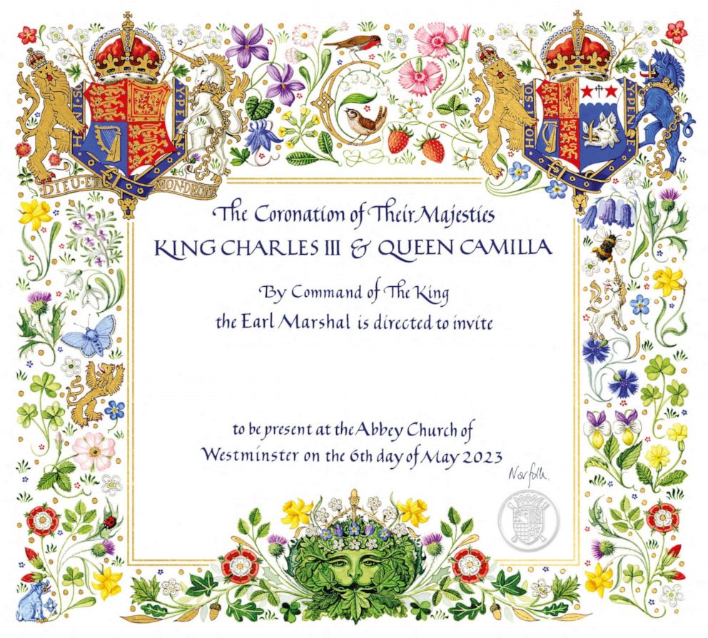 Palace releases official coronation invitation with new photo of King