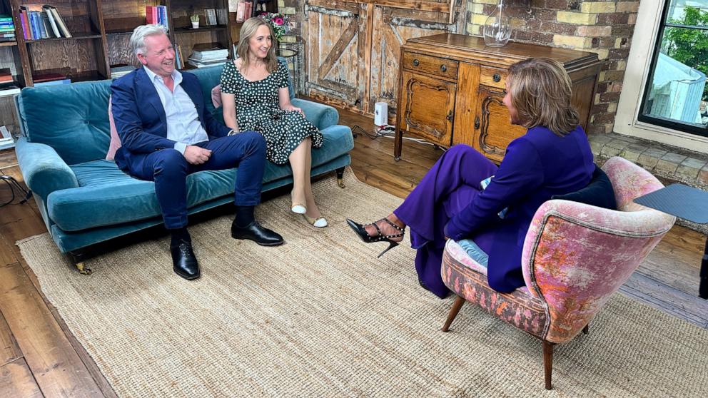 PHOTO: Best-selling author Sophie Kinsella and her husband Henry sat down together for an interview with "Good Morning America" co-anchor Robin Roberts.