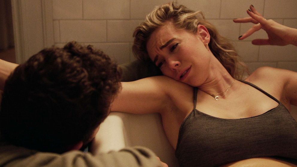 PHOTO: Shia LeBeouf, left, and Vanessa Kirby in a scene from "Pieces of a Woman."