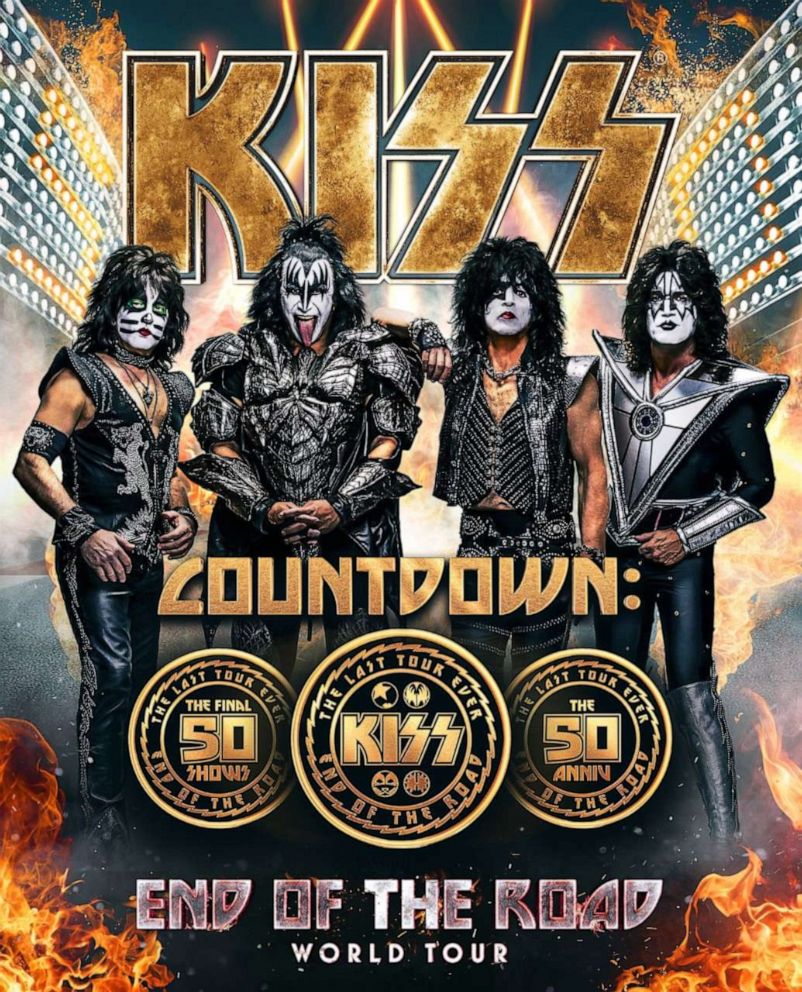 kiss end of the road tour poster 2023