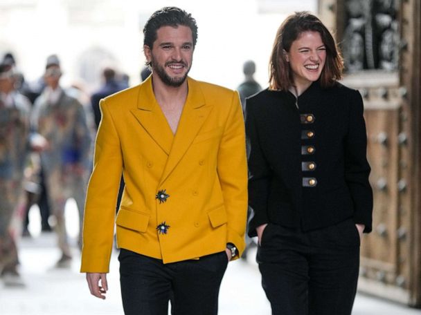 Kit Harington and Rose Leslie make stylish appearance for Louis Vuitton  Menswear show - Good Morning America