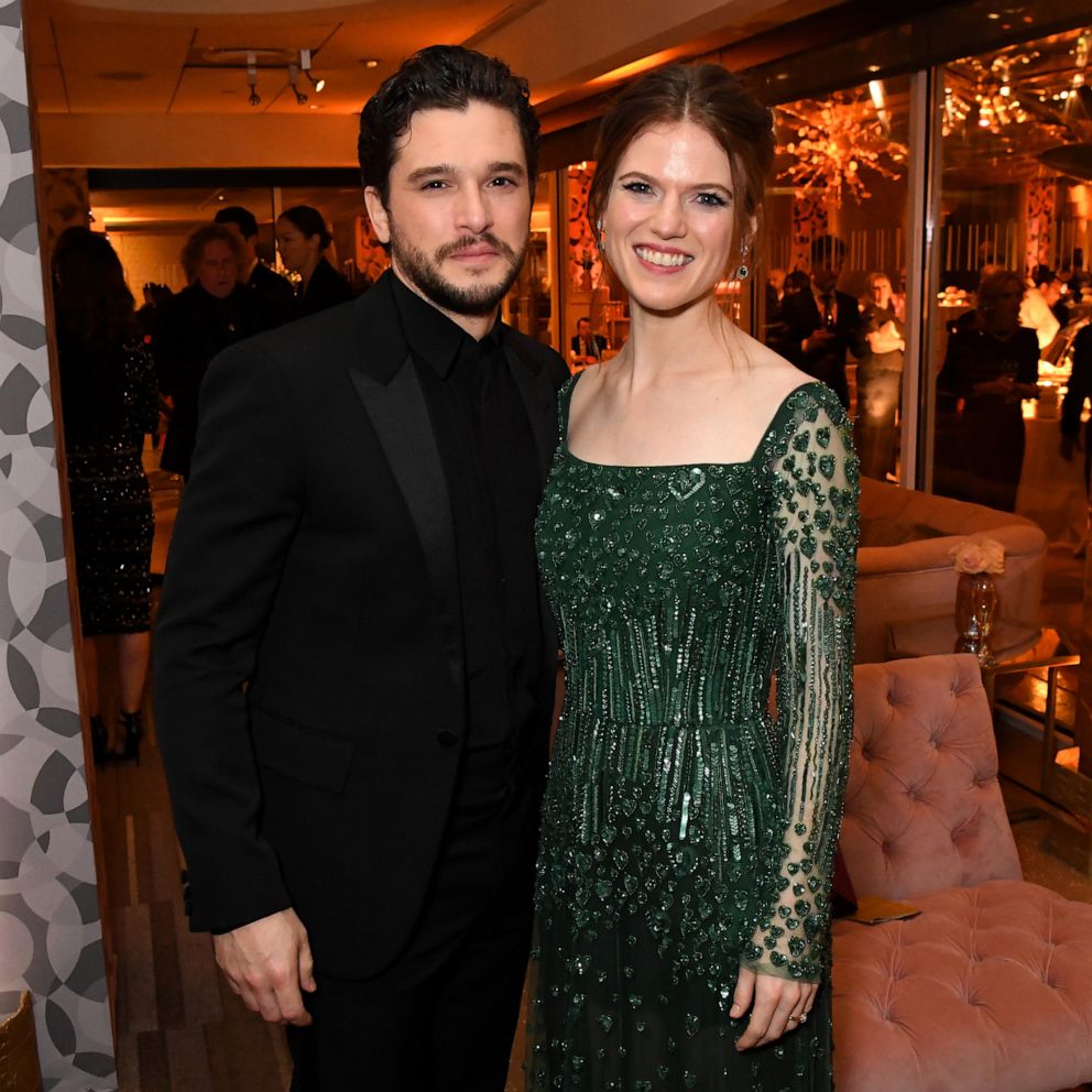 PHOTO: In this Jan. 5, 2020, file photo, Kit Harington and Rose Leslie attend HBO's Official 2020 Golden Globe Awards After Party in Los Angeles.