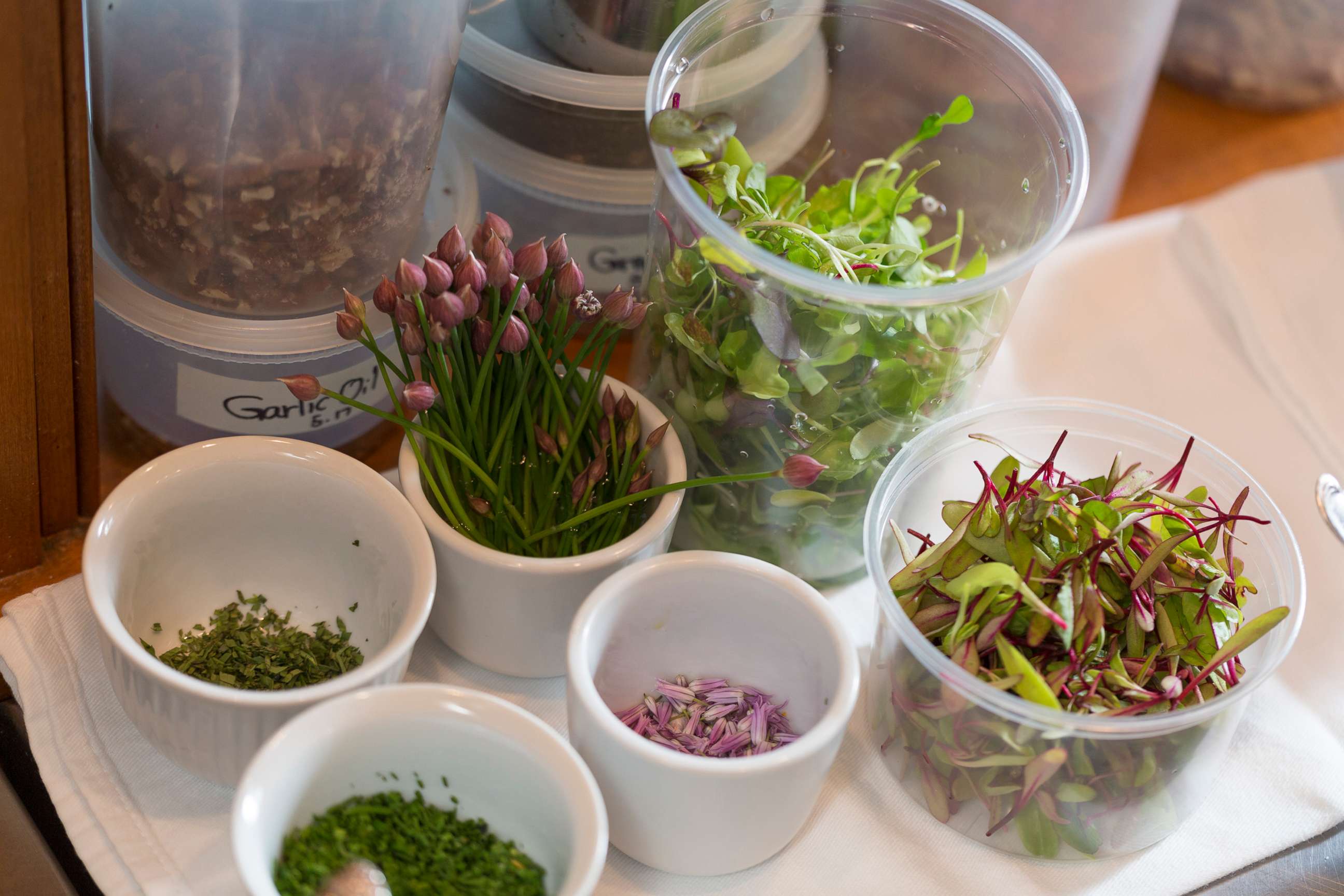 PHOTO: Fresh herbs are organized before they are used in recipes at a restaurant kitchen, in an undated stock photo.