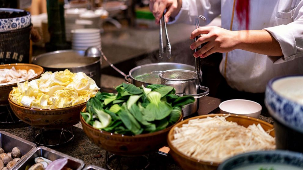 PHOTO: A chef cooks with prepared ingredients in an undated stock photo.