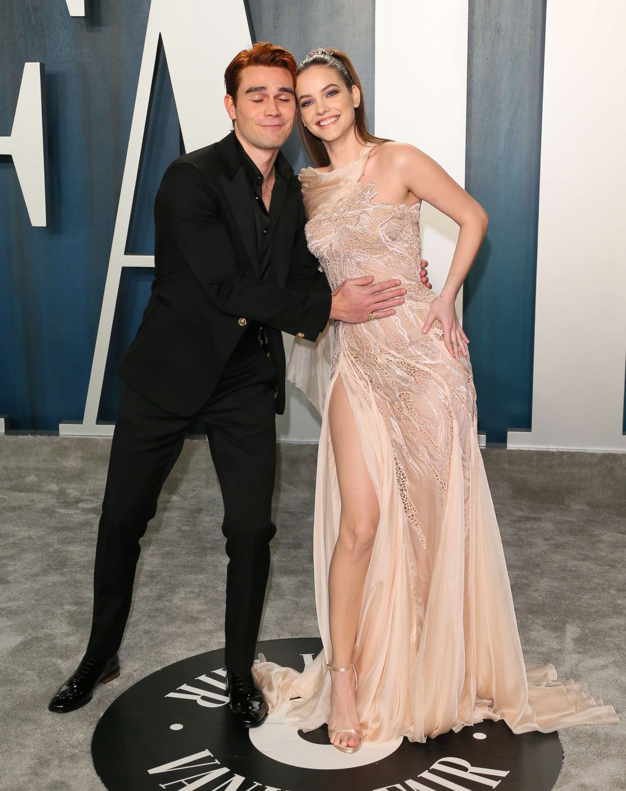 PHOTO: Actor KJ Apa and model Clara Berry attend the 2020 Vanity Fair Oscar Party in Beverly Hills, Calif., Feb. 9, 2020.
