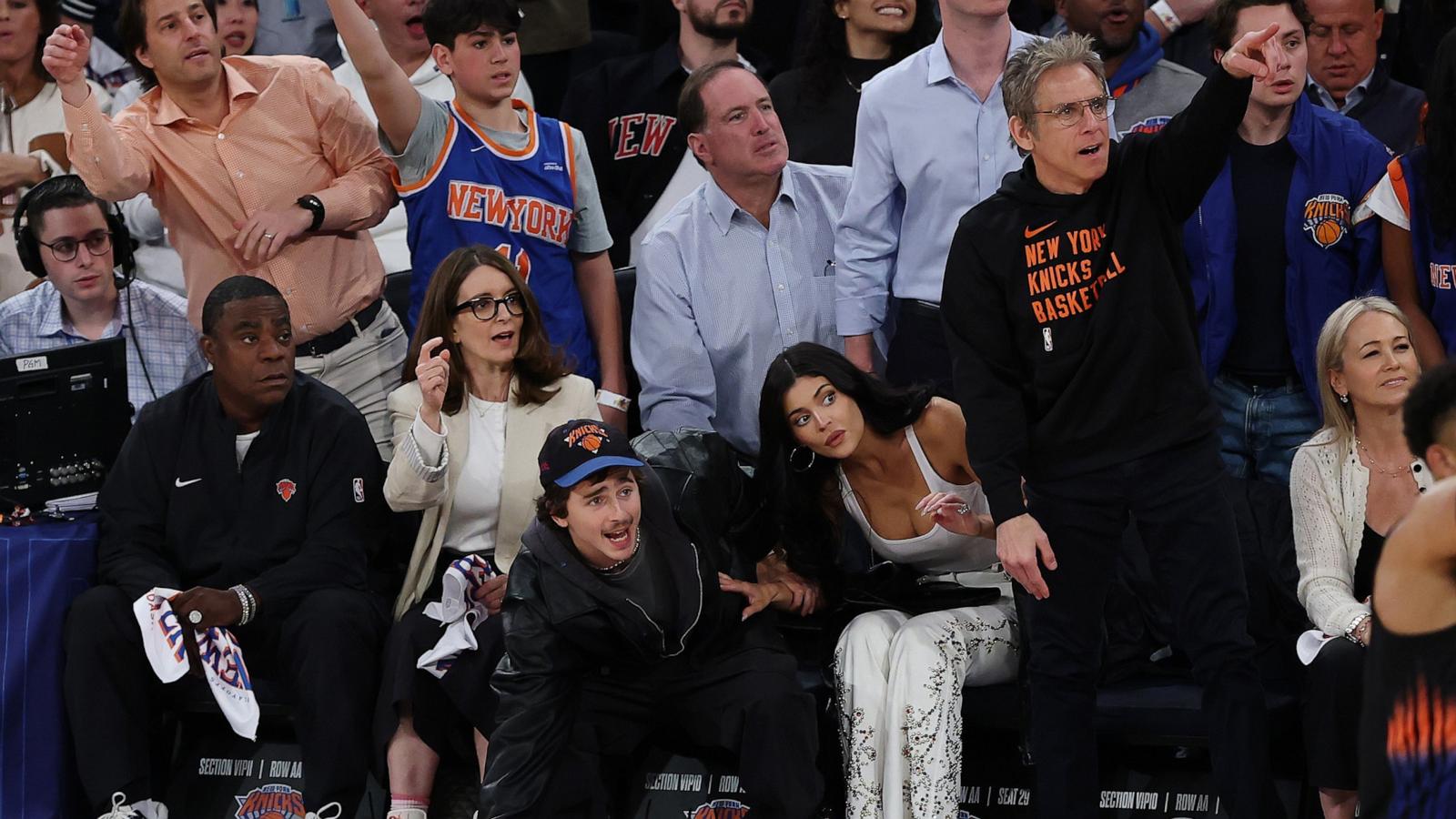 PHOTO: Game Five of the Eastern Conference First Round NBA Playoffs between the New York Knicks and the Atlanta Hawks at Madison Square Garden on April 28, 2026 in New York City.