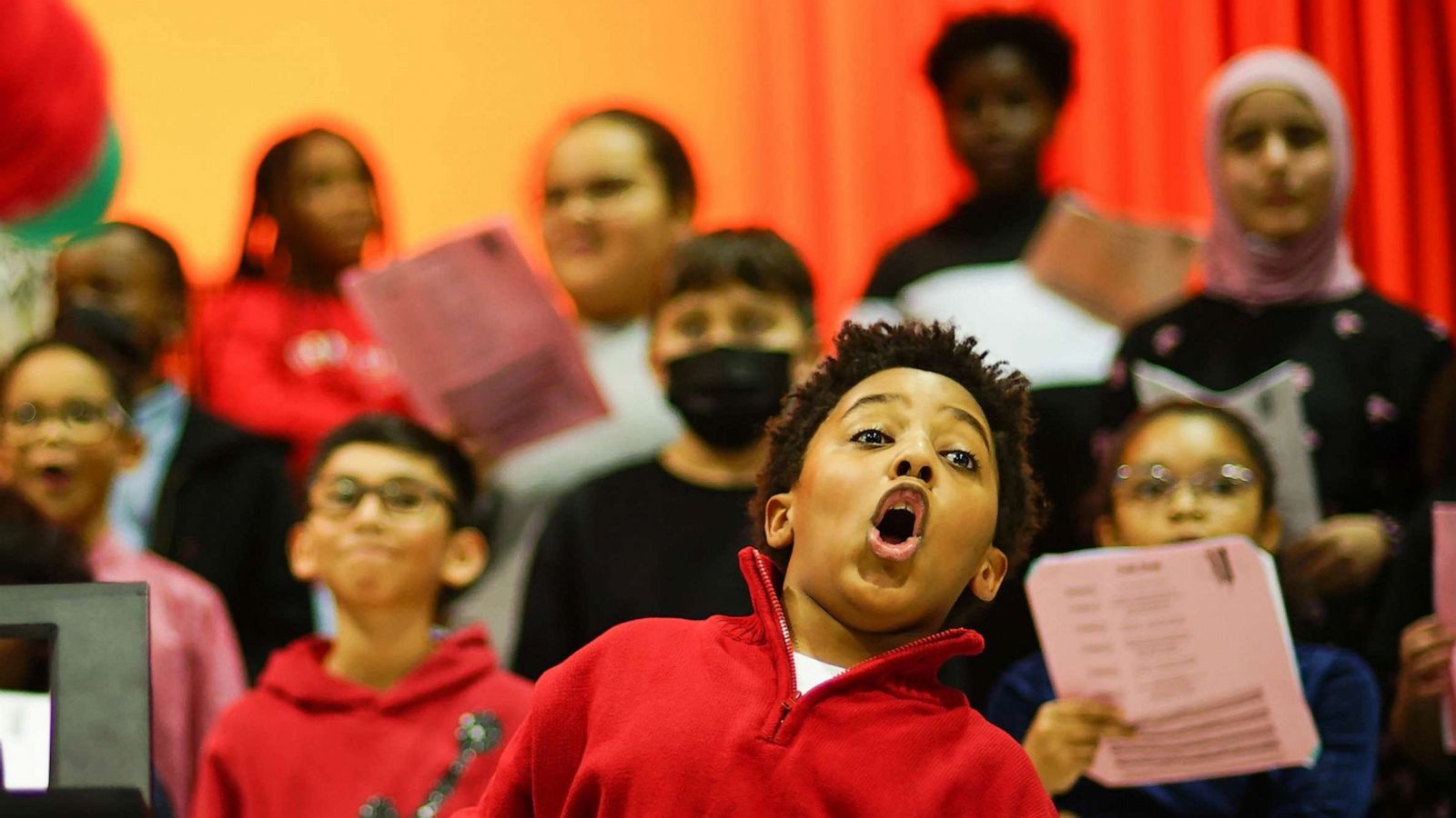 PHOTO: Kevin "Knox" Johnson III gave a solo performance of Mariah Carey's "All I Want for Christmas is You" during his school's winter concert.