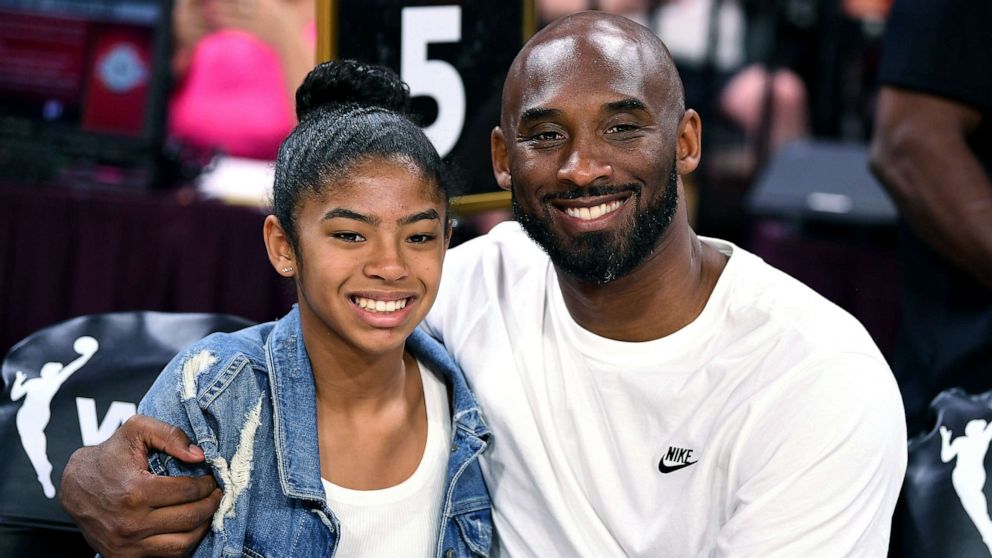 PHOTO: Kobe Bryant is pictured with his daughter Gianna at the WNBA All Star Game at Mandalay Bay Events Center, July 27, 2019, in Las Vegas.