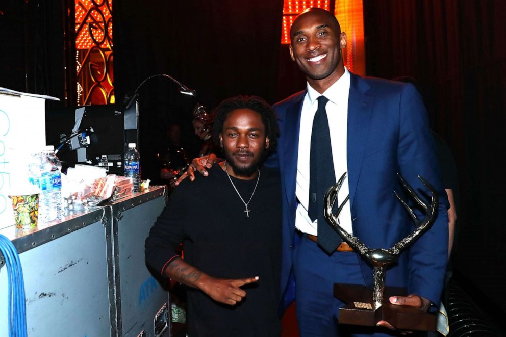 PHOTO: Recording artist Kendrick Lamar (L) and Athlete of the Decade honoree Kobe Bryant attend Spike TV's 10th Annual Guys Choice Awards at Sony Pictures Studios on June 4, 2016, in Culver City, Calif.