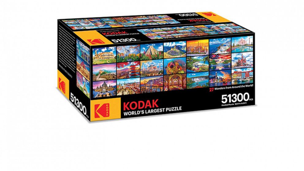 PHOTO: The World's Largest Puzzle from Kodak, with 51,300 pieces, is shown.