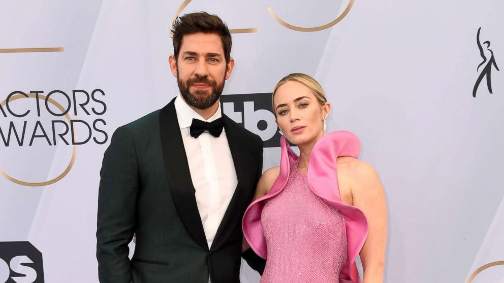 PHOTO: John Krasinski and Emily Blunt attend the 25th annual Screen Actors' Guild awards at the Shrine Auditorium, Jan. 27, 2019, in Los Angeles.